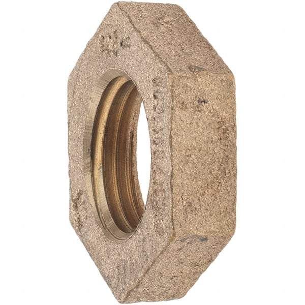 Merit Brass - Class 125, 1/2" Internal Pipe, Brass Locknut - FNPT - Industrial Tool & Supply