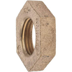 Merit Brass - Class 125, 1/2" Internal Pipe, Brass Locknut - FNPT - Industrial Tool & Supply