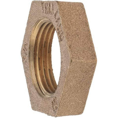 Merit Brass - Class 125, 3/4" Internal Pipe, Brass Locknut - FNPT - Industrial Tool & Supply
