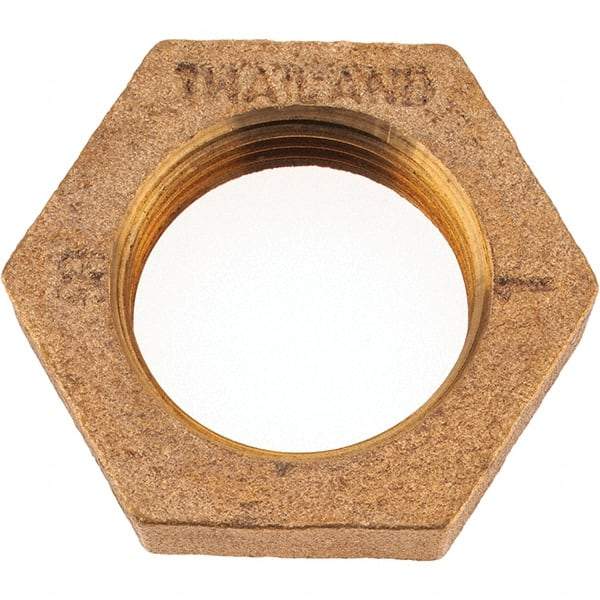 Merit Brass - Class 125, 1" Internal Pipe, Brass Locknut - FNPT - Industrial Tool & Supply