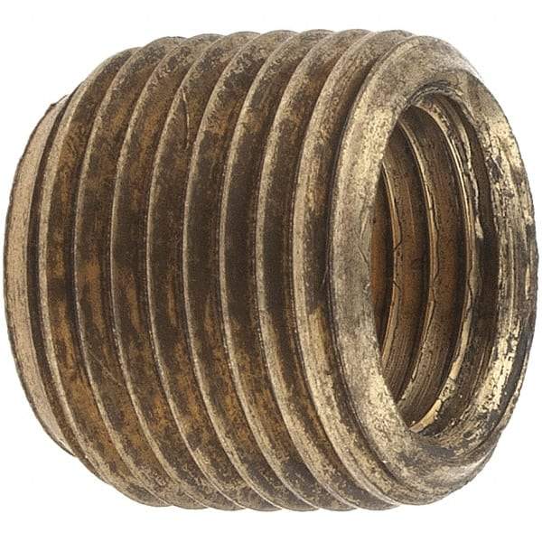 Merit Brass - Class 125, 3/8 x 1/4" Internal Pipe, Brass Face Bushing - MNPT x FNPT - Industrial Tool & Supply