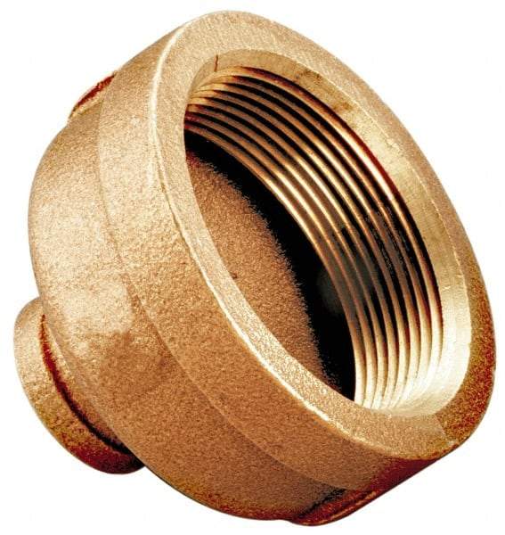 Merit Brass - Class 125, 2 x 1-1/4" Internal Pipe, Brass Reducing Coupling - FBSPT x FBSPT - Industrial Tool & Supply