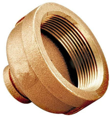 Merit Brass - Class 125, 3/4 x 3/8" Internal Pipe, Lead Free Brass Reducing Coupling - FNPT x FNPT - Industrial Tool & Supply