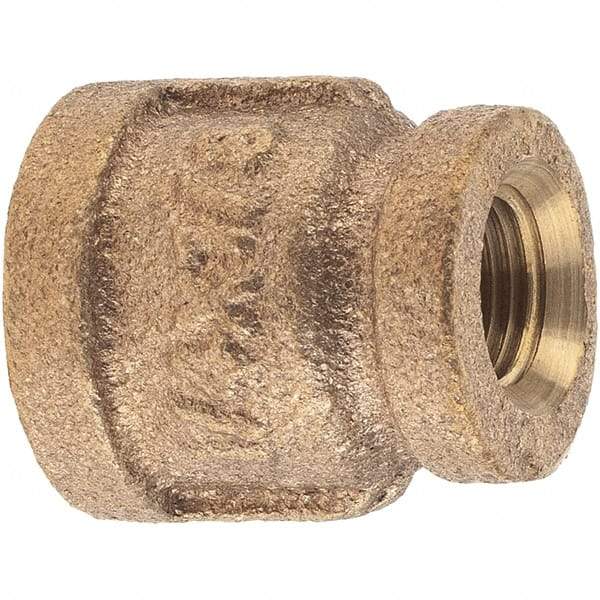Merit Brass - Class 125, 1/4 x 1/8" Internal Pipe, Brass Reducing Coupling - FNPT x FNPT - Industrial Tool & Supply