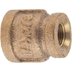 Merit Brass - Class 125, 1/4 x 1/8" Internal Pipe, Brass Reducing Coupling - FNPT x FNPT - Industrial Tool & Supply