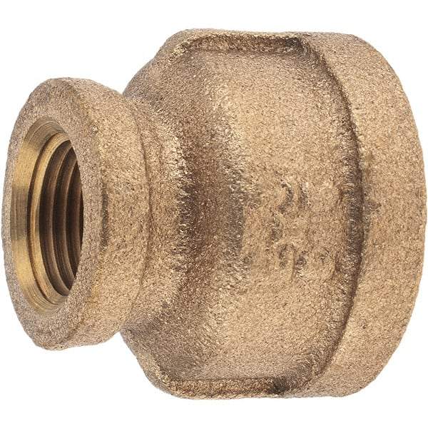 Merit Brass - Class 125, 3/4 x 3/8" Internal Pipe, Brass Reducing Coupling - FNPT x FNPT - Industrial Tool & Supply