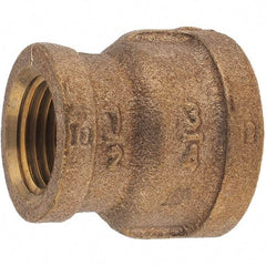 Merit Brass - Class 125, 3/4 x 1/2" Internal Pipe, Brass Reducing Coupling - FNPT x FNPT - Industrial Tool & Supply