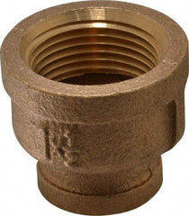 Merit Brass - Class 125, 1 x 1/2" Internal Pipe, Brass Reducing Coupling - FNPT x FNPT - Industrial Tool & Supply
