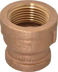 Merit Brass - Class 125, 1 x 3/4" Internal Pipe, Brass Reducing Coupling - FNPT x FNPT - Industrial Tool & Supply