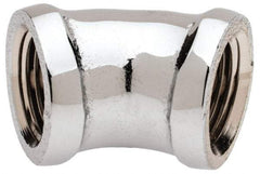 Merit Brass - Class 125, 1/2" Internal Pipe, Red Brass & Chrome 45° Street Elbow - FNPT x FNPT - Industrial Tool & Supply