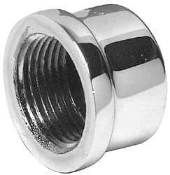 Merit Brass - Class 125, 1/4" Internal Pipe, Red Brass & Chrome End Cap - FNPT - Industrial Tool & Supply