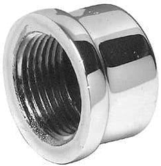 Merit Brass - Class 125, 1/4" Internal Pipe, Red Brass & Chrome End Cap - FNPT - Industrial Tool & Supply