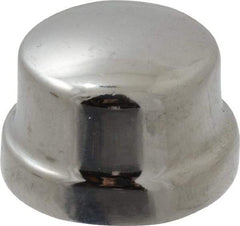 Merit Brass - Class 125, 3/8" Internal Pipe, Red Brass & Chrome End Cap - FNPT - Industrial Tool & Supply