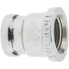 Merit Brass - Class 125, 3/8 x 1/4" Internal Pipe, Red Brass & Chrome Reducing Coupling - FNPT x FNPT - Industrial Tool & Supply