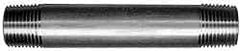 Merit Brass - Schedule 80, 2" Pipe x 60" Long, Grade 316 Stainless Steel Pipe Nipple - Seamless & Threaded - Industrial Tool & Supply