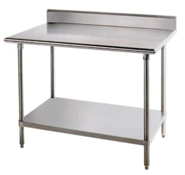 Eagle MHC - 60" Wide x 30" Deep x 35-1/2" High, Stainless Steel Work Table - Rolled Edge, Fixed Legs - Industrial Tool & Supply