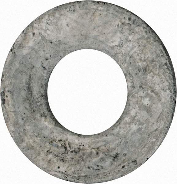 Value Collection - 1-1/8" Screw, Grade 2 Steel USS Flat Washer - 1.243" ID x 2.78" OD, 0.192" Thick, Galvanized Finish - Industrial Tool & Supply