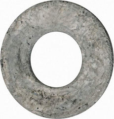 Value Collection - 1-1/8" Screw, Grade 2 Steel USS Flat Washer - 1.243" ID x 2.78" OD, 0.192" Thick, Galvanized Finish - Industrial Tool & Supply