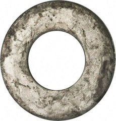 Value Collection - 2" Screw, Grade 2 Steel USS Flat Washer - 2.115" ID x 4.545" OD, 0.213" Thick, Galvanized Finish - Industrial Tool & Supply
