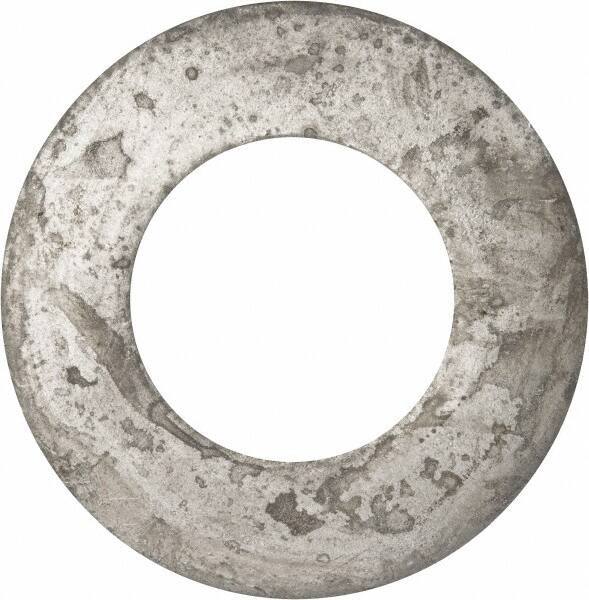 Value Collection - 2-1/2" Screw, Grade 2 Steel USS Flat Washer - 2.615" ID x 5.045" OD, 0.28" Thick, Galvanized Finish - Industrial Tool & Supply