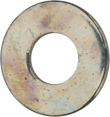 Value Collection - #2 Screw, Grade 2 Steel SAE Flat Washer - 3/32" ID x 7/32" OD, 0.021" Thick, Zinc-Plated Finish - Industrial Tool & Supply