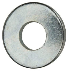 Value Collection - #4 Screw, Grade 2 Steel SAE Flat Washer - 1/8" ID x 5/16" OD, 0.04" Thick, Zinc-Plated Finish - Industrial Tool & Supply