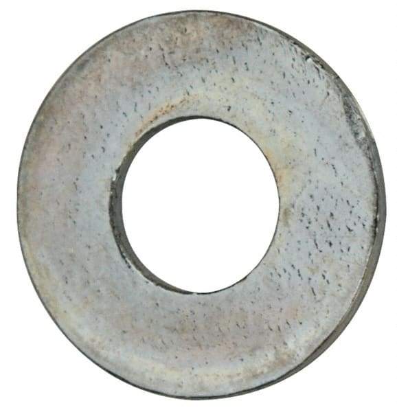 Value Collection - #3 Screw, Grade 2 Steel SAE Flat Washer - 7/64" ID x 1/4" OD, 0.035" Thick, Zinc-Plated Finish - Industrial Tool & Supply