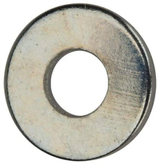 Value Collection - #4 Screw, Grade 2 Steel SAE Flat Washer - 1/8" ID x 5/16" OD, 0.04" Thick, Zinc-Plated Finish - Industrial Tool & Supply
