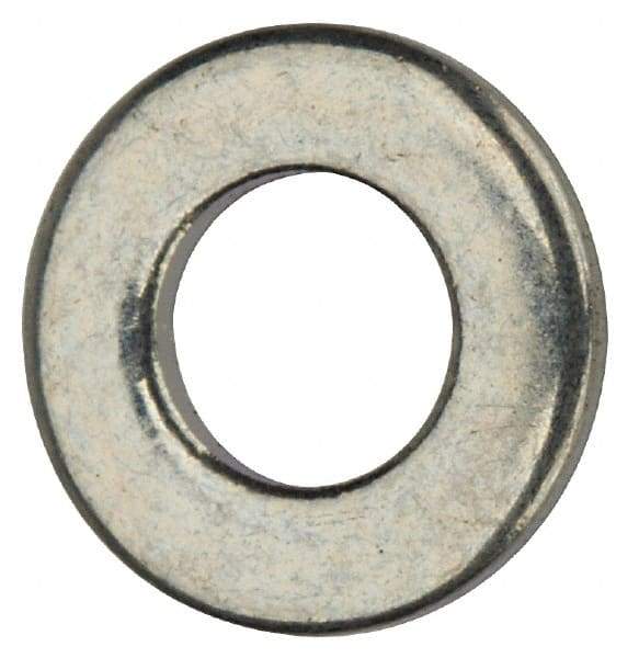 Value Collection - #5 Screw, Grade 2 Steel SAE Flat Washer - 9/64" ID x 9/32" OD, 0.03" Thick, Zinc-Plated Finish - Industrial Tool & Supply