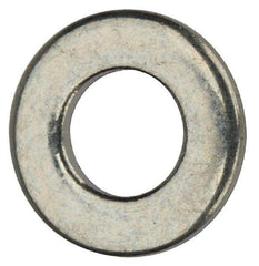 Value Collection - #5 Screw, Grade 2 Steel SAE Flat Washer - 9/64" ID x 9/32" OD, 0.03" Thick, Zinc-Plated Finish - Industrial Tool & Supply