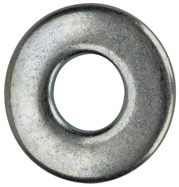 Value Collection - #8 Screw, Grade 2 Steel SAE Flat Washer - 3/16" ID x 7/16" OD, 0.065" Thick, Zinc-Plated Finish - Industrial Tool & Supply