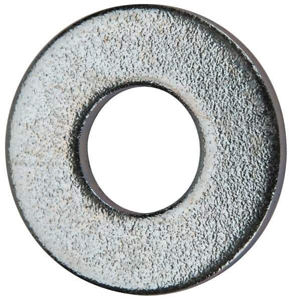 Value Collection - #10 Screw, Grade 2 Steel SAE Flat Washer - 7/32" ID x 1/2" OD, 0.065" Thick, Zinc-Plated Finish - Industrial Tool & Supply