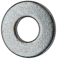 Value Collection - #10 Screw, Grade 2 Steel SAE Flat Washer - 7/32" ID x 1/2" OD, 0.065" Thick, Zinc-Plated Finish - Industrial Tool & Supply