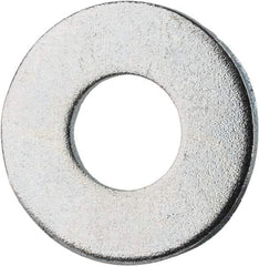 Value Collection - #12 Screw, Grade 2 Steel SAE Flat Washer - 1/4" ID x 9/16" OD, 0.08" Thick, Zinc-Plated Finish - Industrial Tool & Supply