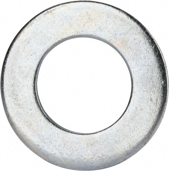 Value Collection - 1-1/8" Screw, Grade 2 Steel SAE Flat Washer - 1-3/16" ID x 2-1/4" OD, 0.16" Thick, Zinc-Plated Finish - Industrial Tool & Supply