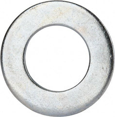 Value Collection - 1-1/8" Screw, Grade 2 Steel SAE Flat Washer - 1-3/16" ID x 2-1/4" OD, 0.16" Thick, Zinc-Plated Finish - Industrial Tool & Supply