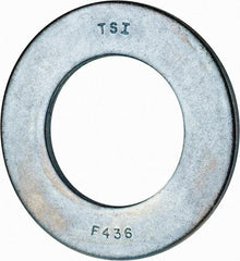 Value Collection - 2" Screw, Grade 2 Steel SAE Flat Washer - 2-1/8" ID x 3-3/4" OD, 0.201" Thick, Zinc-Plated Finish - Industrial Tool & Supply