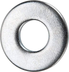 Value Collection - #10 Screw, Grade 2 Steel USS Flat Washer - 0.245" ID x 0.577" OD, 0.065" Thick, Zinc-Plated Finish - Industrial Tool & Supply