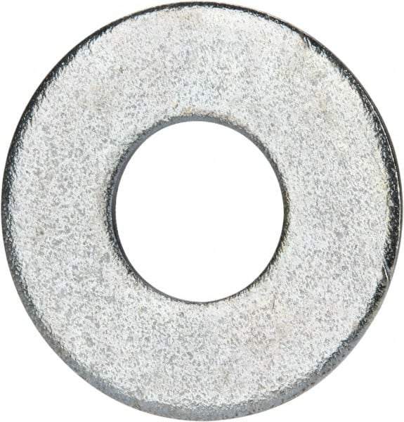 Value Collection - 9/16" Screw, Grade 2 Steel USS Flat Washer - 0.62" ID x 1.499" OD, 0.132" Thick, Zinc-Plated Finish - Industrial Tool & Supply