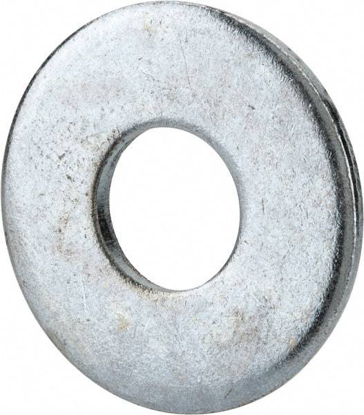 Value Collection - 5/8" Screw, Grade 2 Steel USS Flat Washer - 0.681" ID x 1.78" OD, 0.16" Thick, Zinc-Plated Finish - Industrial Tool & Supply