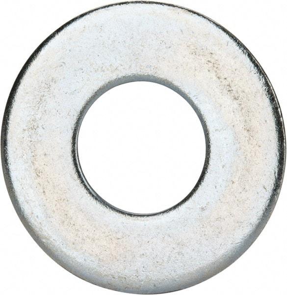 Value Collection - 1-1/8" Screw, Grade 2 Steel USS Flat Washer - 1.243" ID x 2.78" OD, 0.192" Thick, Zinc-Plated Finish - Industrial Tool & Supply