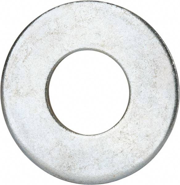 Value Collection - 1-1/4" Screw, Grade 2 Steel USS Flat Washer - 1.368" ID x 3.03" OD, 0.192" Thick, Zinc-Plated Finish - Industrial Tool & Supply