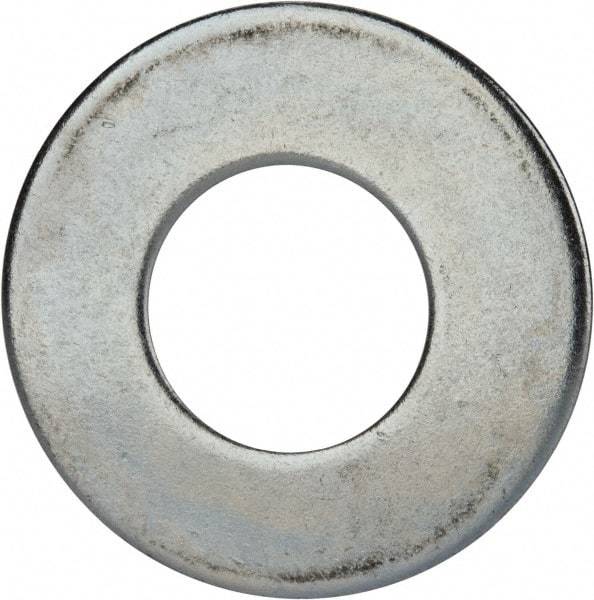 Value Collection - 2" Screw, Grade 2 Steel USS Flat Washer - 2.115" ID x 4.545" OD, 0.213" Thick, Zinc-Plated Finish - Industrial Tool & Supply