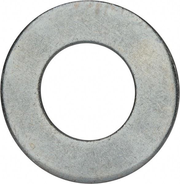 Value Collection - 2-1/2" Screw, Grade 2 Steel USS Flat Washer - 2.615" ID x 5.045" OD, 0.28" Thick, Zinc-Plated Finish - Industrial Tool & Supply