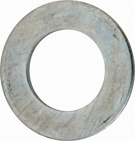 Value Collection - 3" Screw, Grade 2 Steel USS Flat Washer - 3.115" ID x 5.565" OD, 0.327" Thick, Zinc-Plated Finish - Industrial Tool & Supply