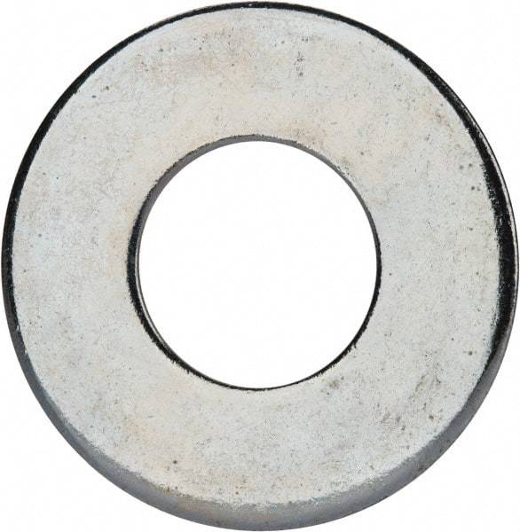 Value Collection - 1-1/4" Screw, Grade 2 Steel USS Flat Washer - 1.368" ID x 3.03" OD, 0.192" Thick, Zinc-Plated Finish - Industrial Tool & Supply