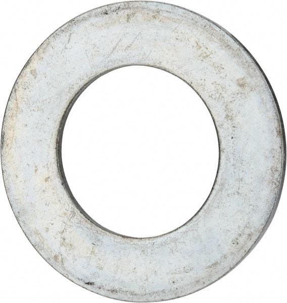 Value Collection - 3" Screw, Grade 2 Steel USS Flat Washer - 3.115" ID x 5.565" OD, 0.327" Thick, Zinc-Plated Finish - Industrial Tool & Supply