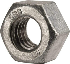 Value Collection - 7/16-14 UNC Steel Right Hand Heavy Hex Nut - 3/4" Across Flats, 27/64" High, Galvanized Finish - Industrial Tool & Supply