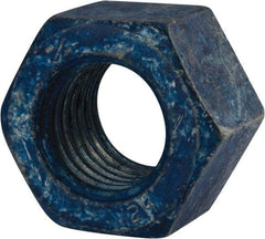 Value Collection - 1-1/8 - 7 UNC Steel Right Hand Heavy Hex Nut - 1-13/16" Across Flats, 1-7/64" High, Galvanized Finish - Industrial Tool & Supply