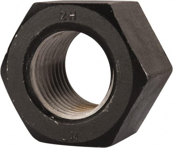 Value Collection - 2-1/2 - 4 UNC Steel Right Hand Heavy Hex Nut - 3-7/8" Across Flats, 2-29/64" High, Uncoated, 2B Class of Fit - Industrial Tool & Supply